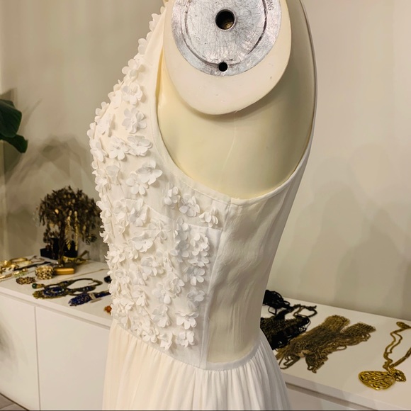 Topshop floral appliqué white dress size 8 - Picture 7 of 16